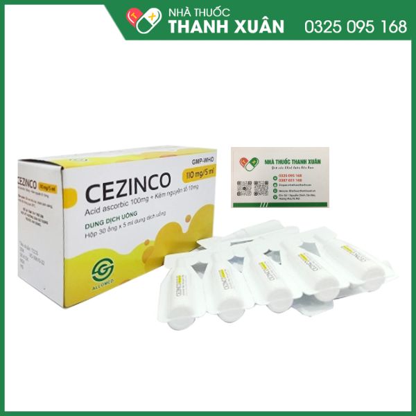 Dung dịch uống Cezinco - Dung dịch bổ sung Vitamin C, Kẽm